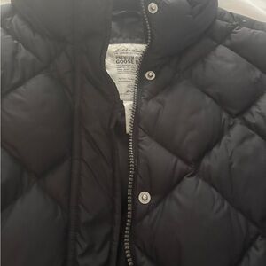 Eddie Bauer Black Goose Down Puffer Jacket Vest.  3X  Excellent Condition.